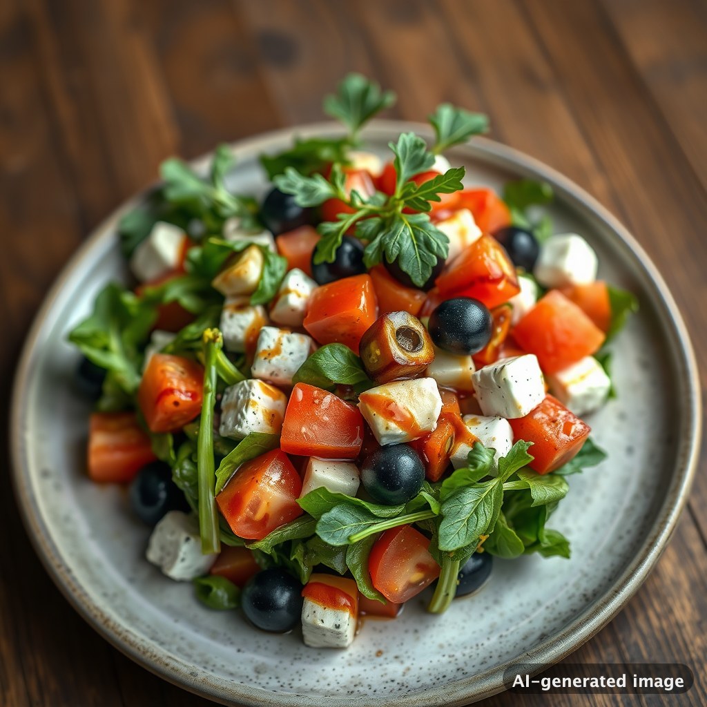 Griechischer Mangold-Tomatensalat