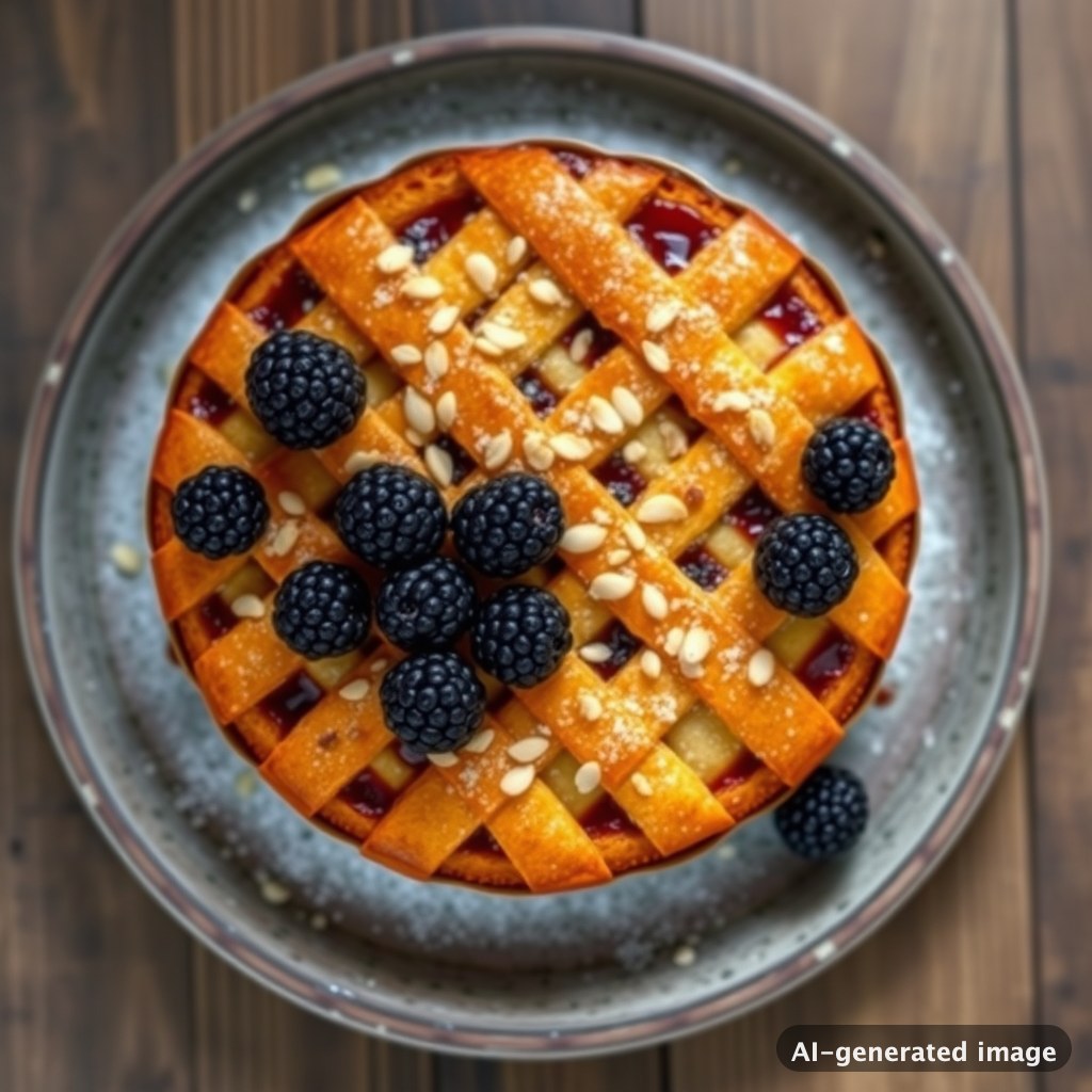 Brombeeren Topfen-Gitterkuchen