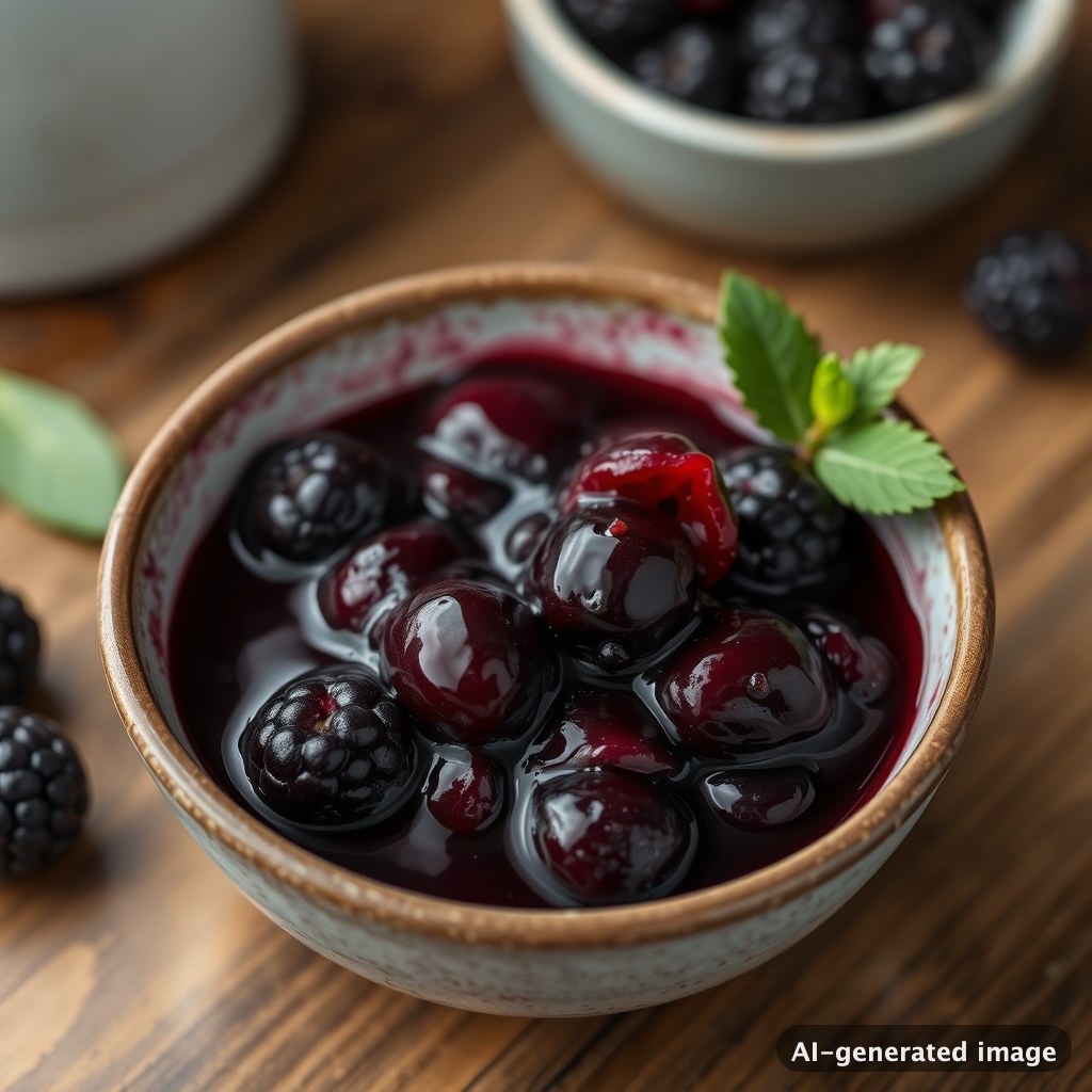 Zuckerblatt Brombeeren-Kompott