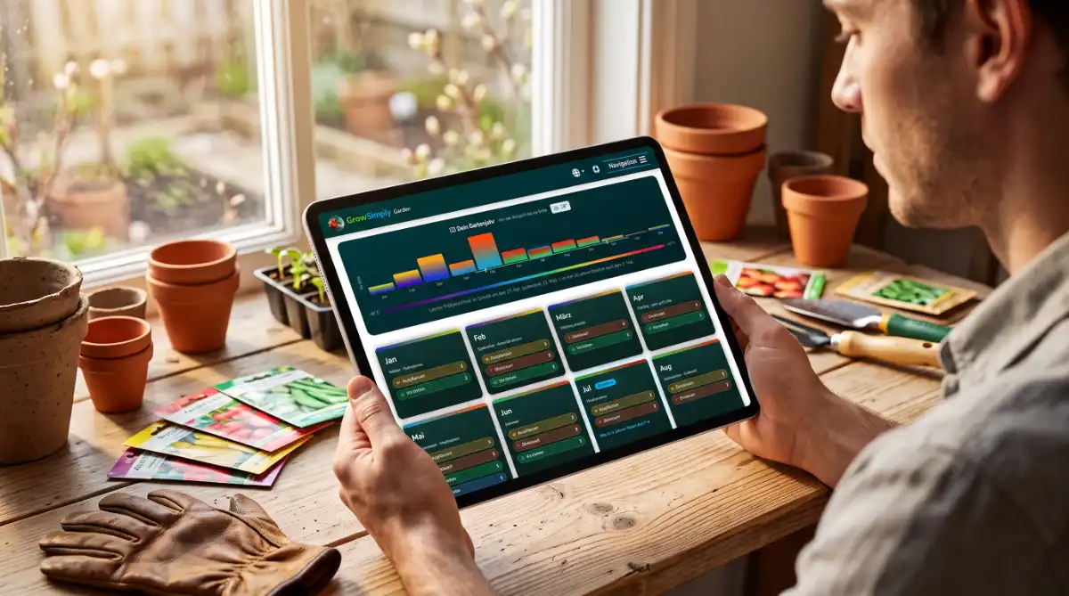 Digitaler Aussaatkalender in der GrowSimply App
