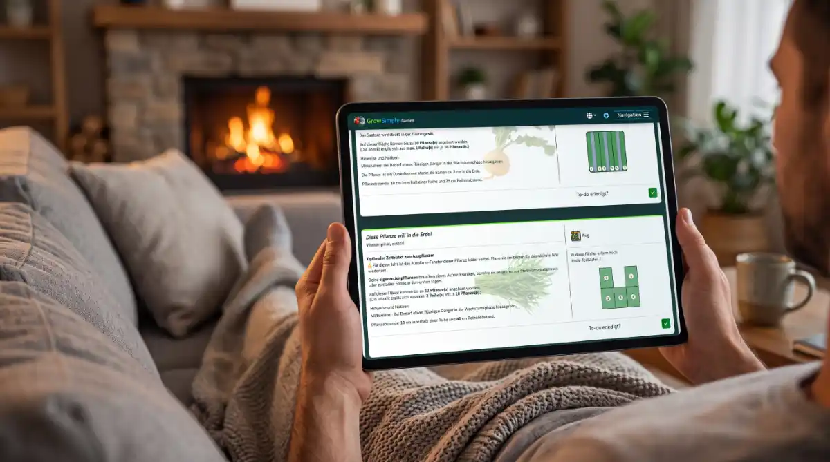 Digitaler Aussaatkalender in der GrowSimply App